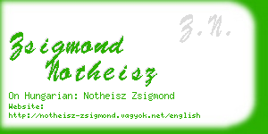 zsigmond notheisz business card